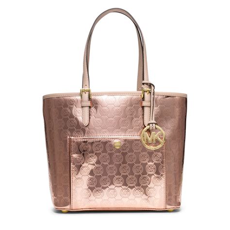 rose gold sparkly michael kors purse|michael kors gold tote handbags.